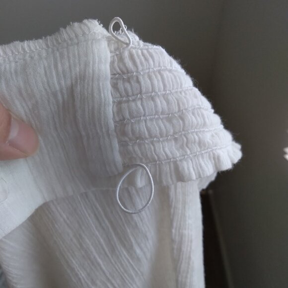 Vintage Y2K Twenty One Cream Embroidered Cotton Cami Top with Crochet Detail - Picture 5 of 6